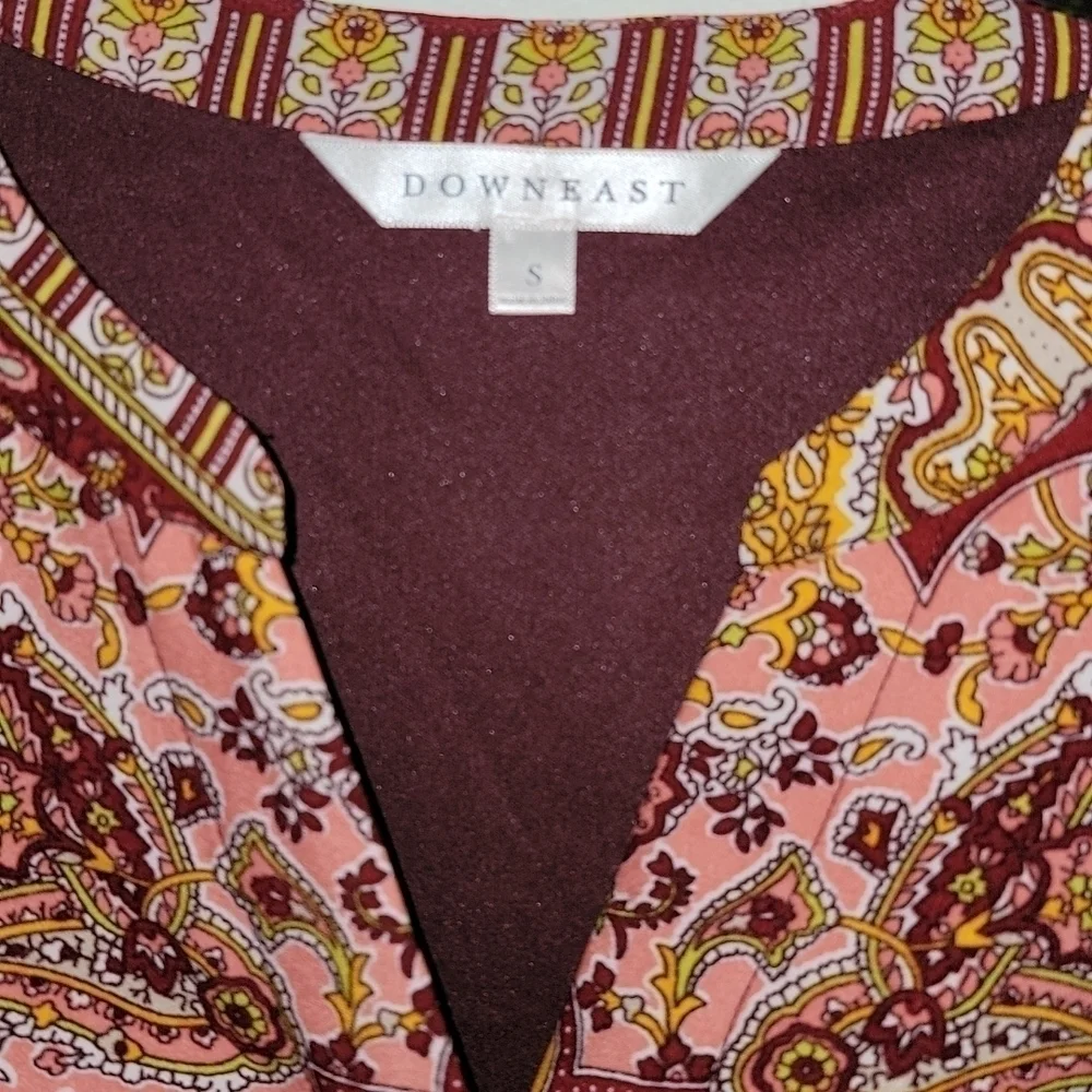 DownEast Marrekech dress Paisley silky small Indy Boho viscose blend